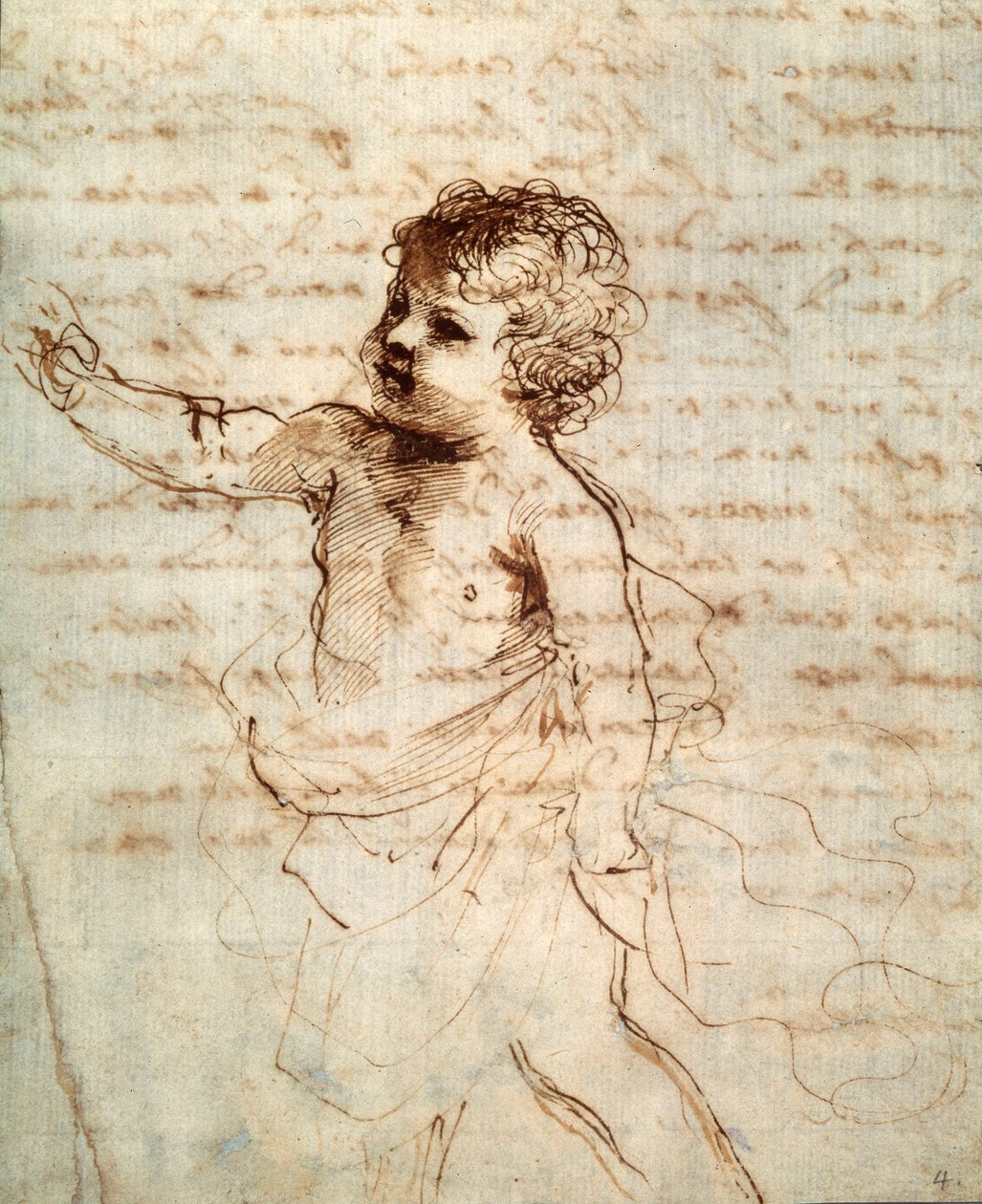 Dětská postava v soukenictví, 17. století od Guercino