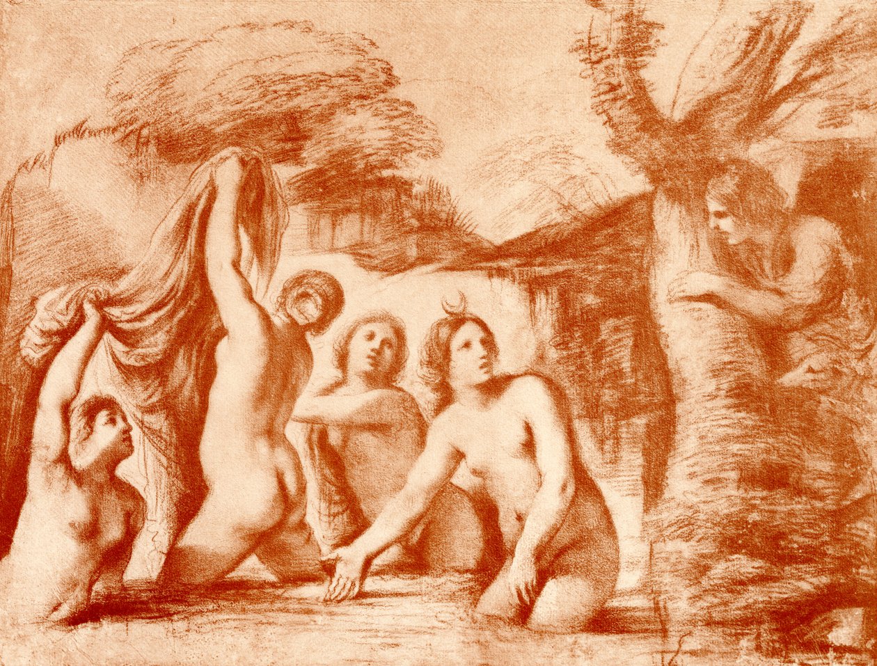 Diana a Actaeon od Guercino