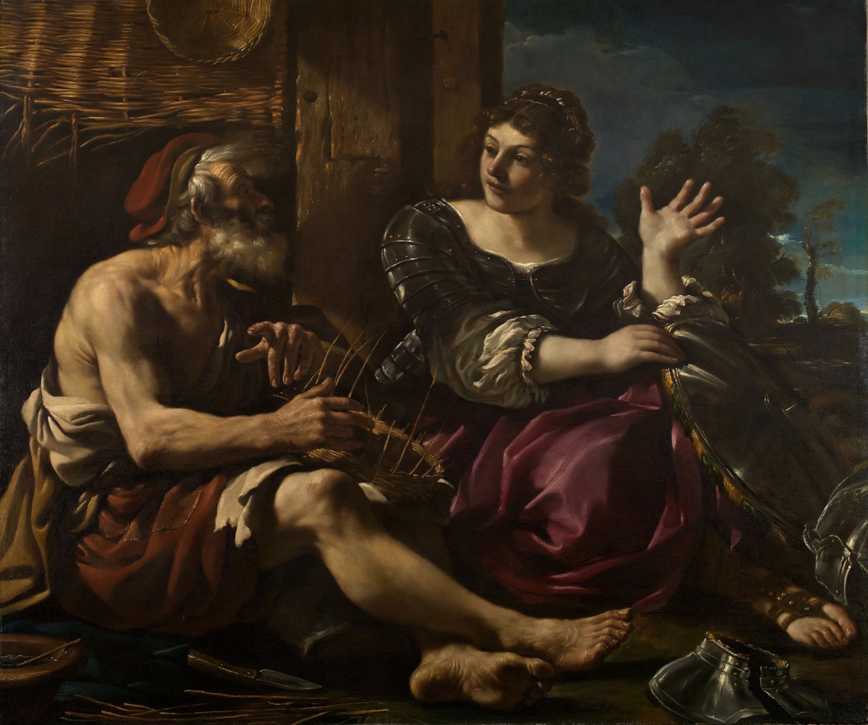 Erminia a pastýř, 1619-20. od Guercino