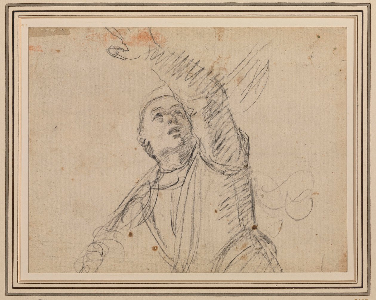 Guercino - Voják, podle vojáka v An. Carracciho Vzkříšení, Maisons-Lafitte, RCIN 902599 od Guercino