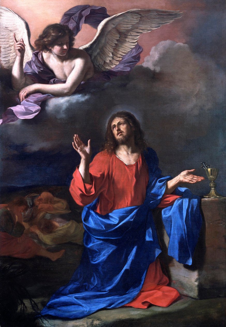 Guercino - Kristus se modlí v Getsemanské zahradě před svým zatčením. V agónii pochybností, NMW A 7 od Guercino