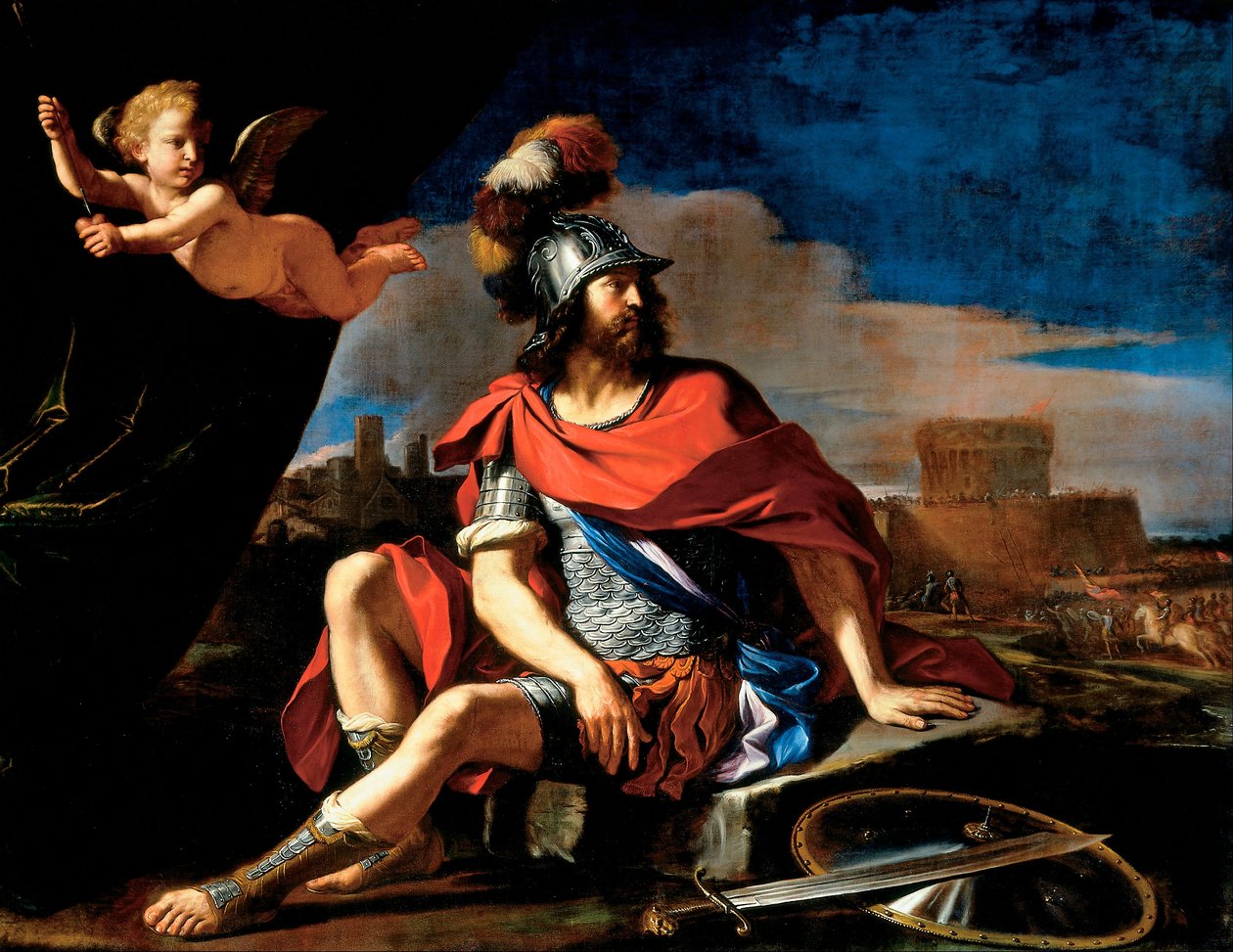 Mars s Amorkem od Guercino