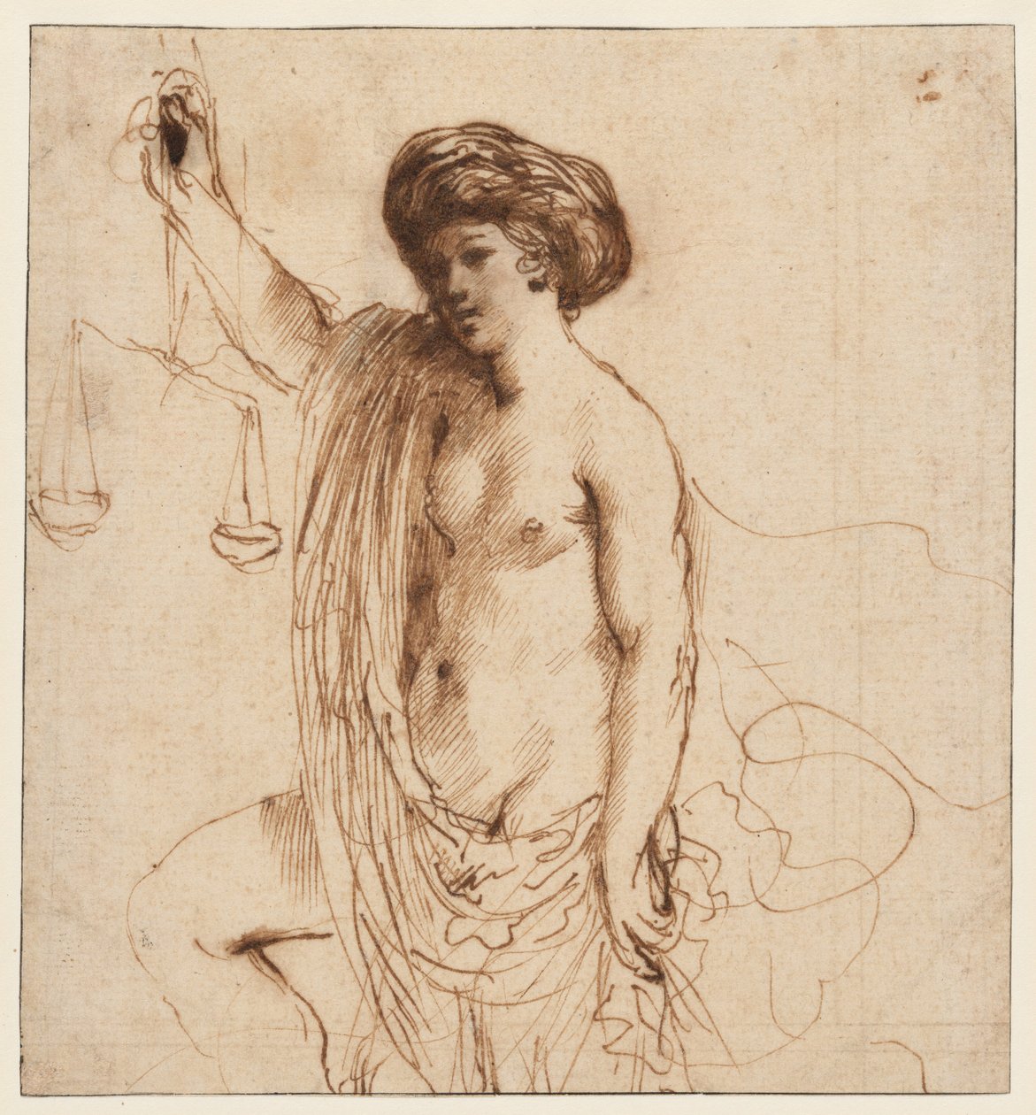 Personifikace spravedlnosti od Guercino