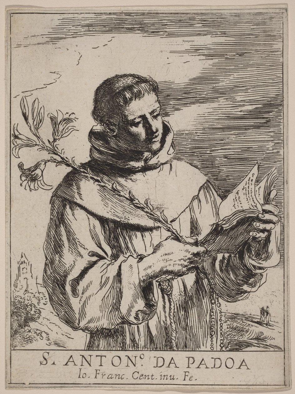 Svatý Antonín Paduánský od Guercino