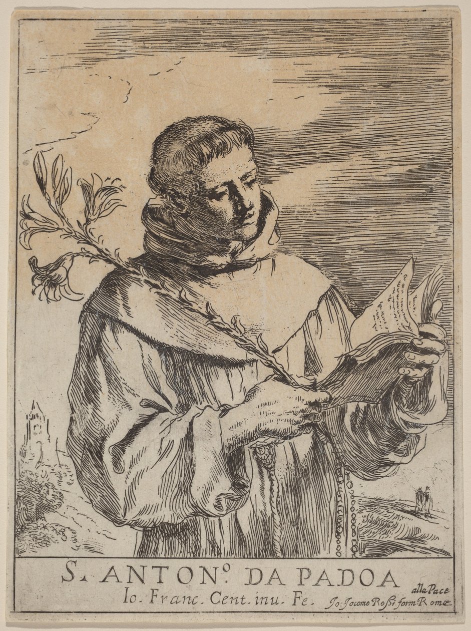 Svatý Antonín Paduánský od Guercino