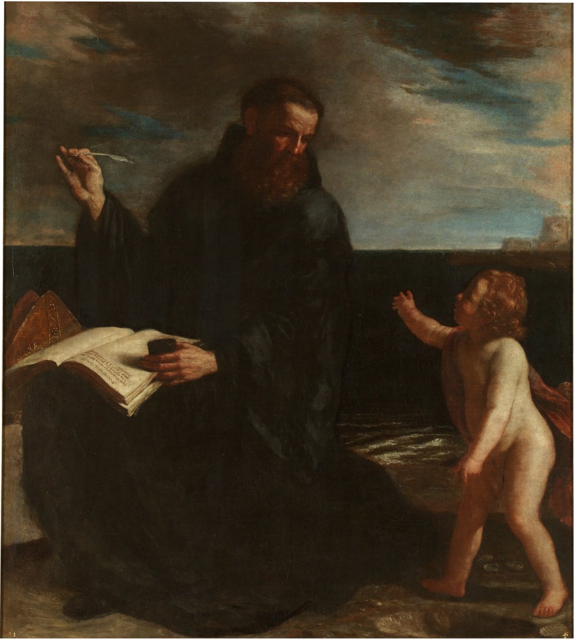 Svatý Augustin rozjímá o Trojici od Guercino