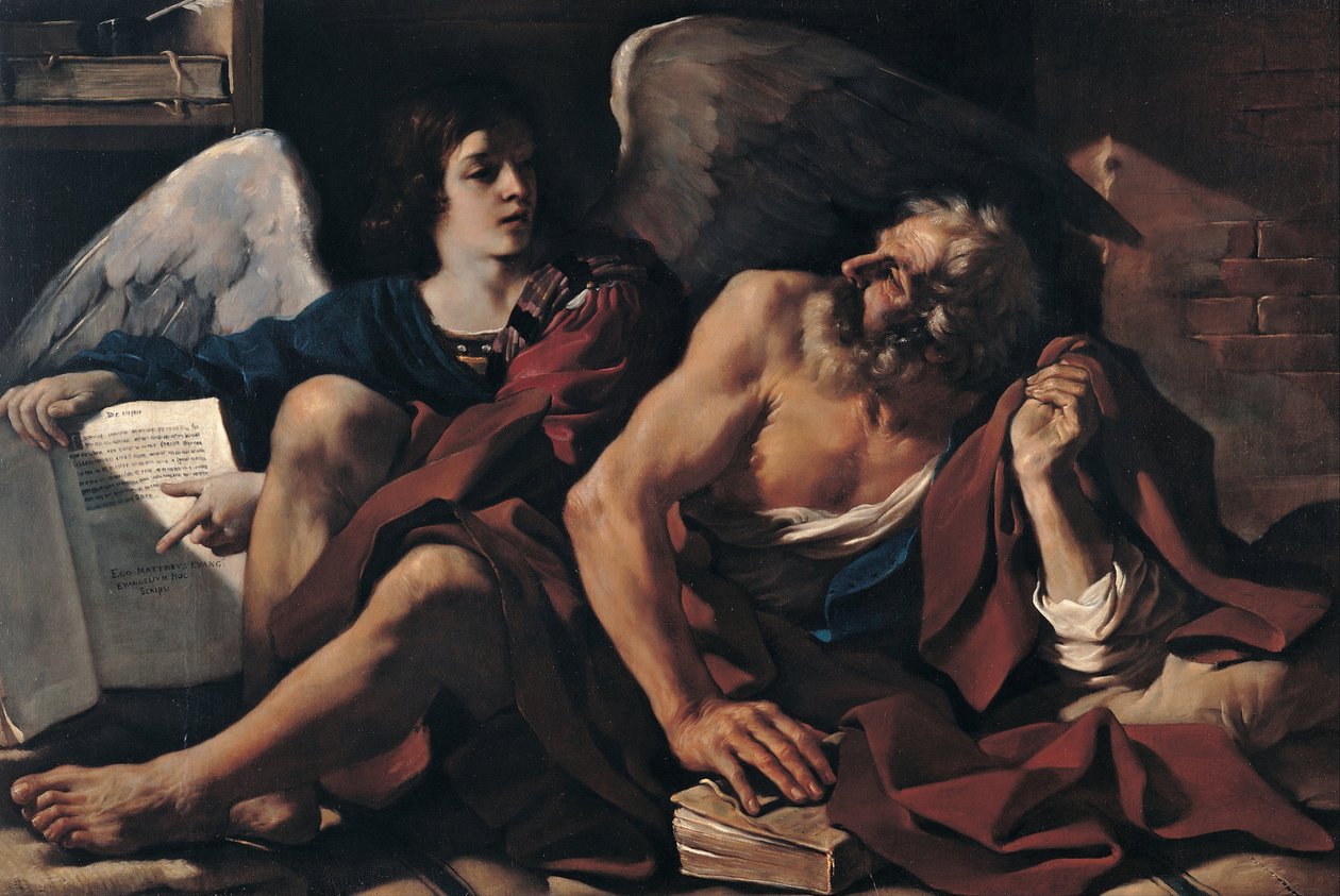 Svatý Matouš a anděl, 1622 od Guercino