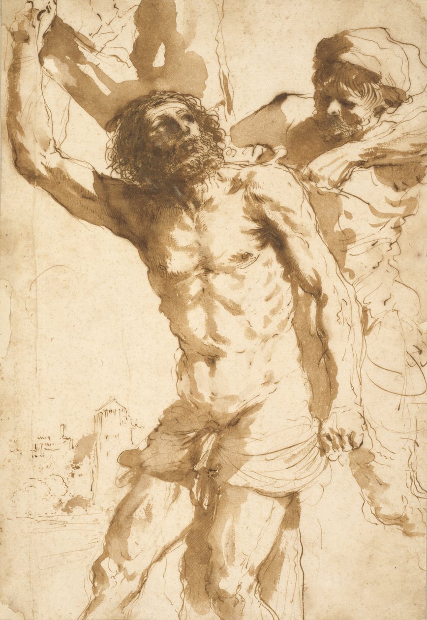Studie k mučednictví svatého Bartoloměje, 1635-36 od Guercino