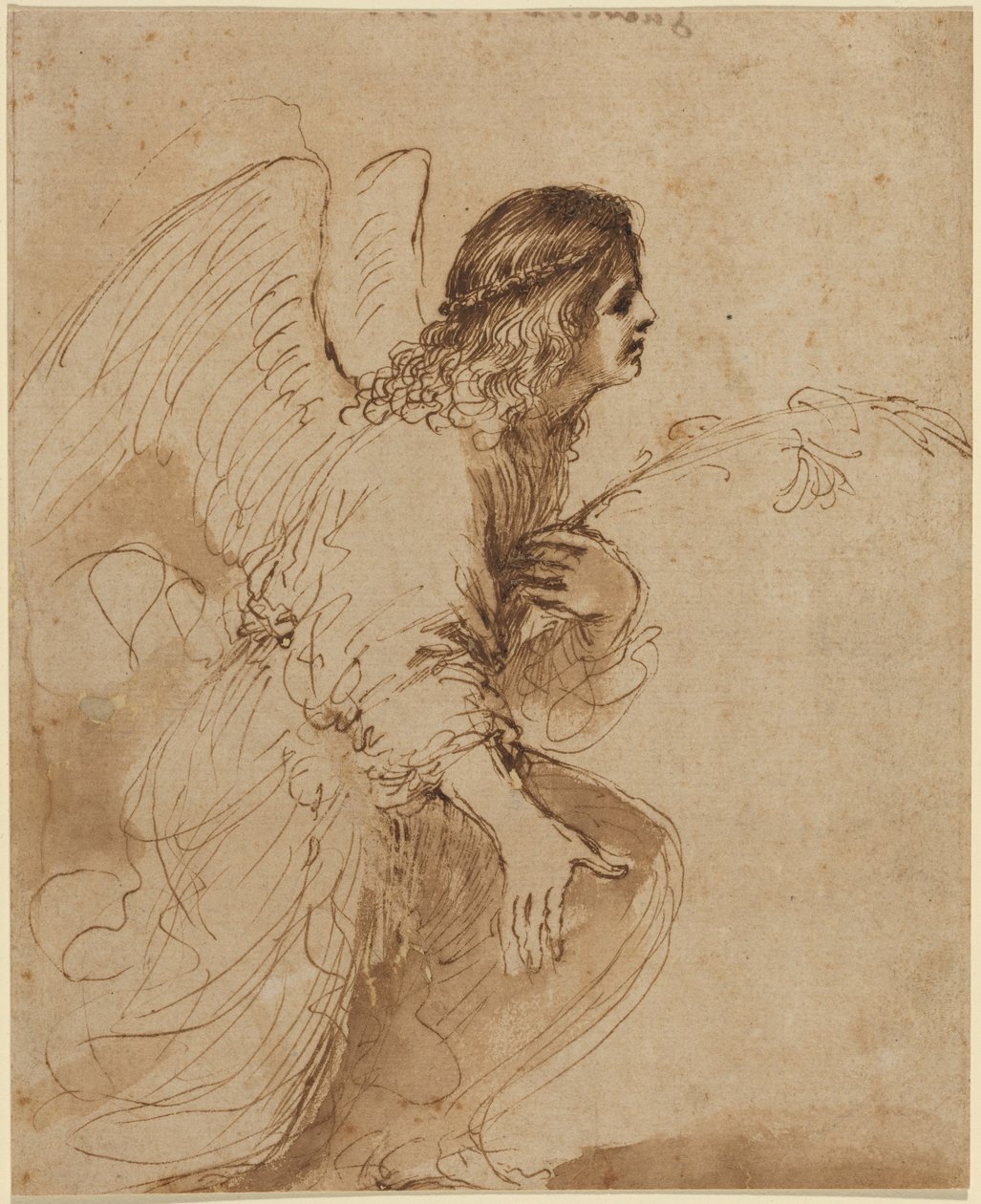 Anděl Zvěstování od Guercino