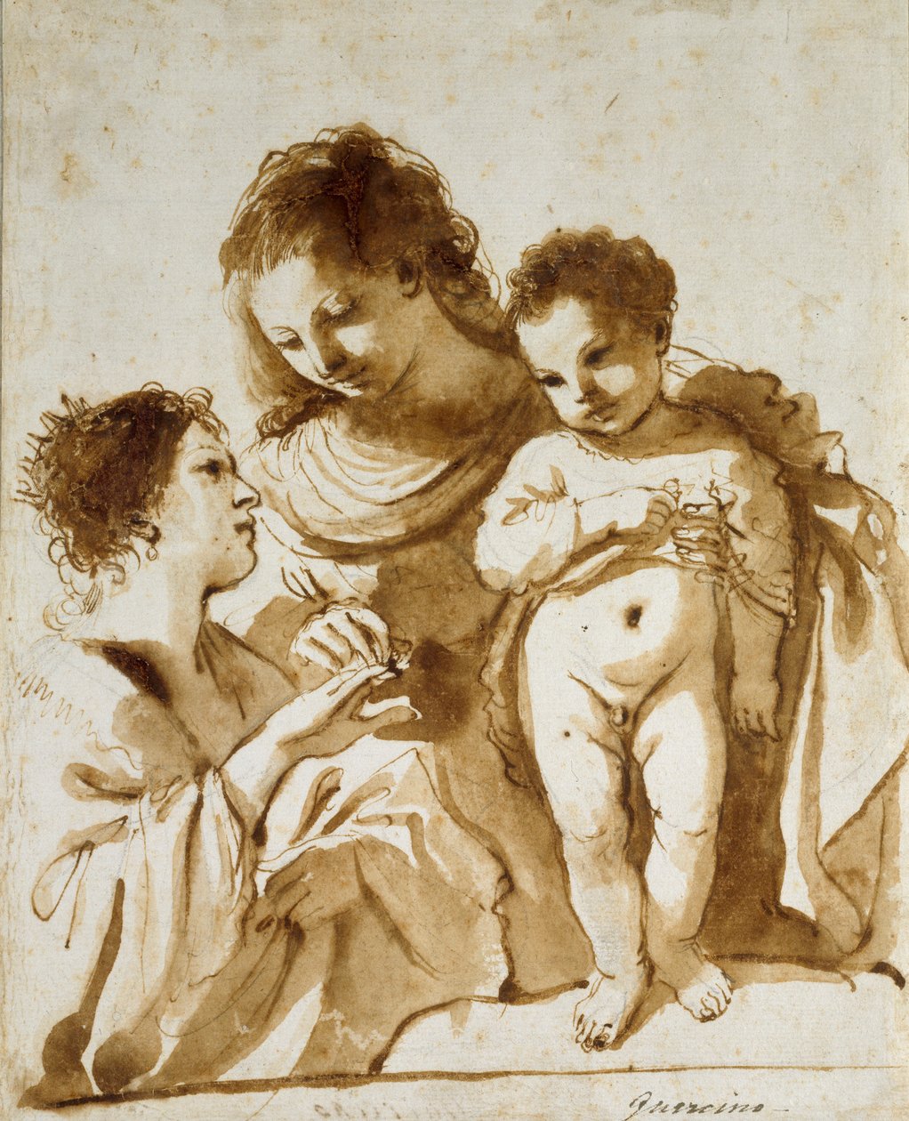 Mystická svatba svaté Kateřiny, 1618-1619 od Guercino