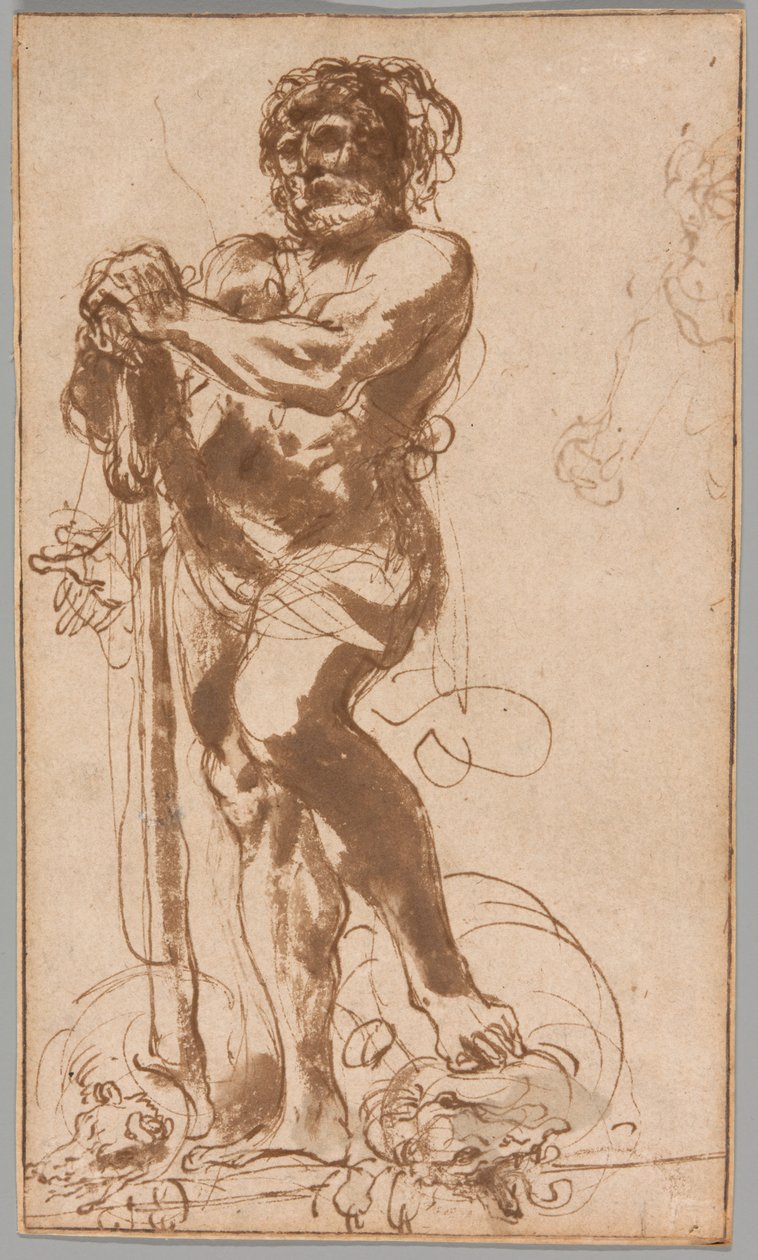 Triumfální Herkules s poraženou Hydrou od Guercino