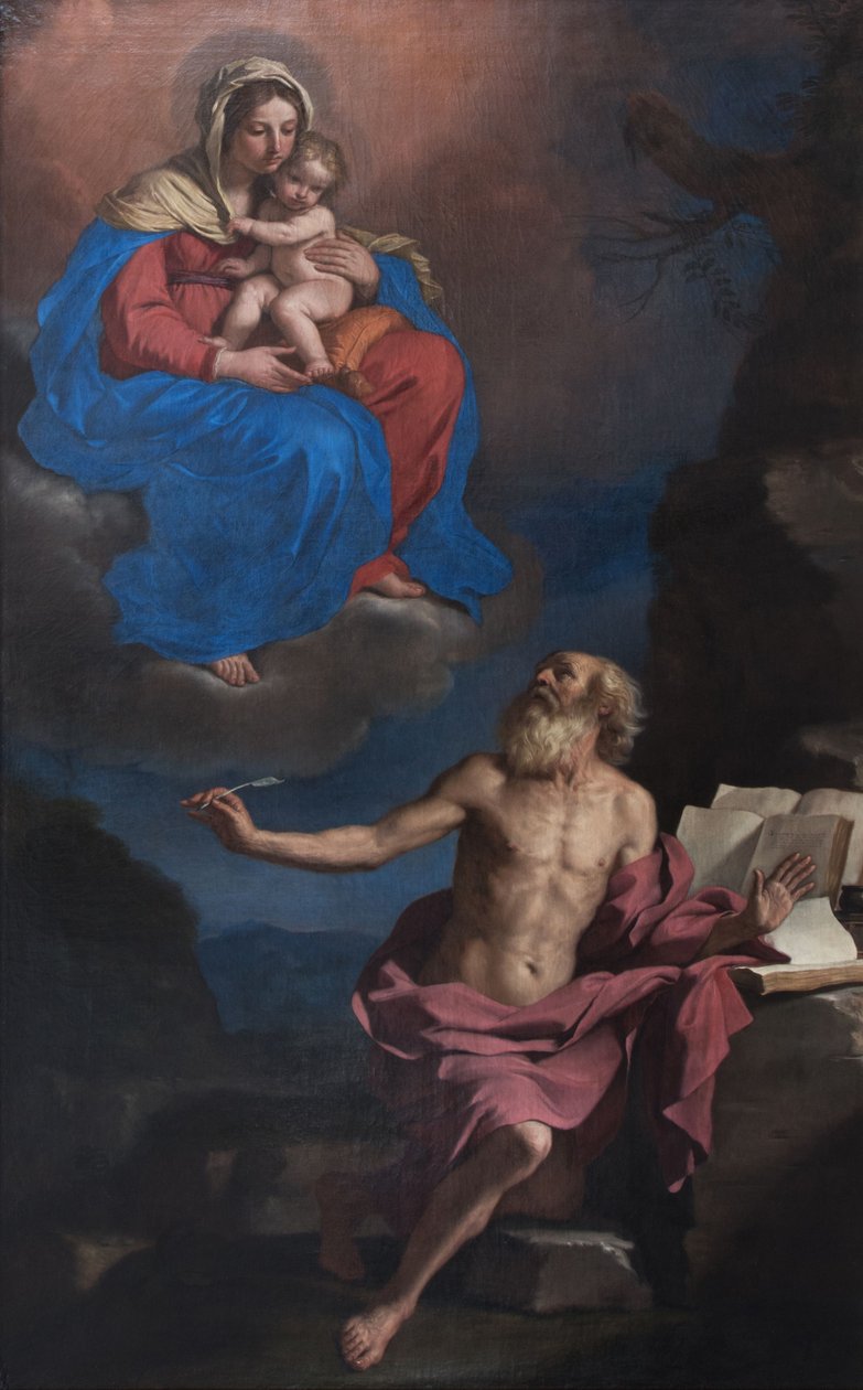 Panna s dítětem zjevující se svatému Jeronýmovi od Guercino