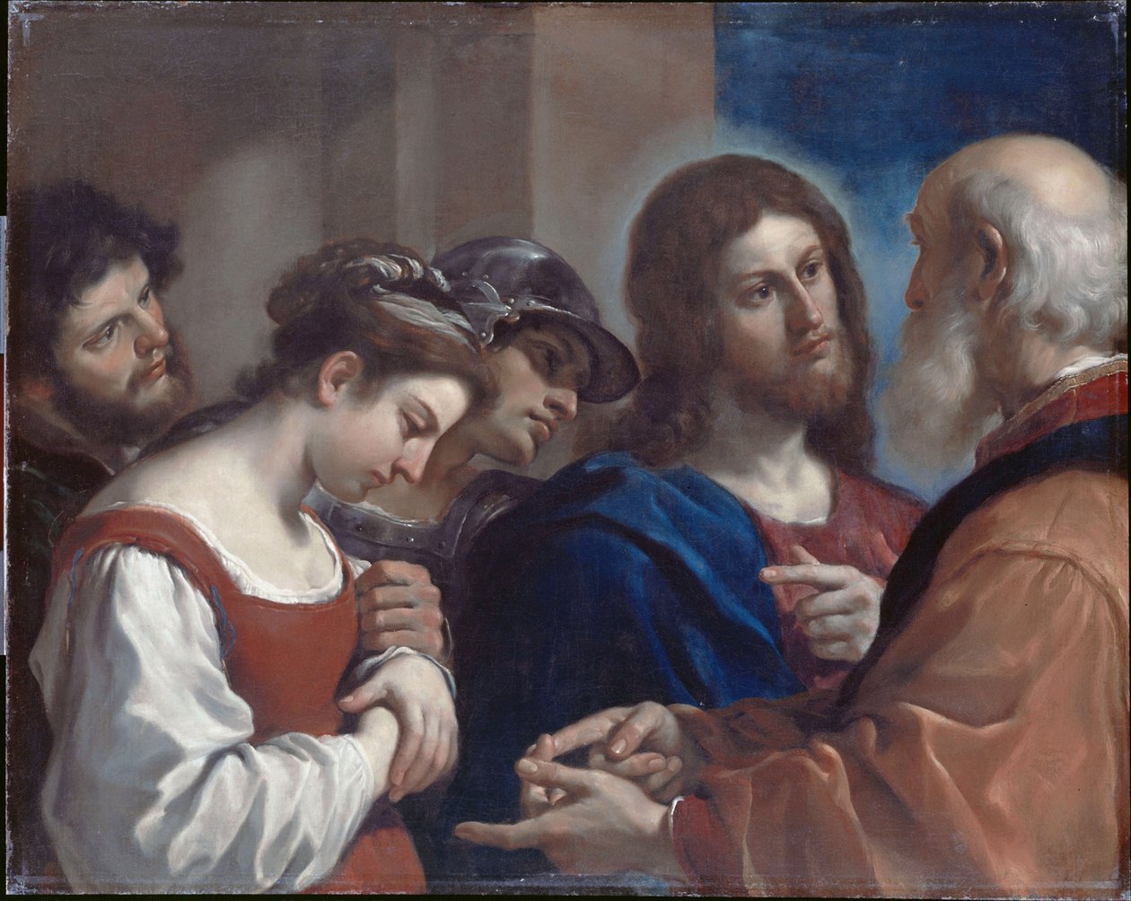 Žena, která se dopustila cizoložství od Guercino
