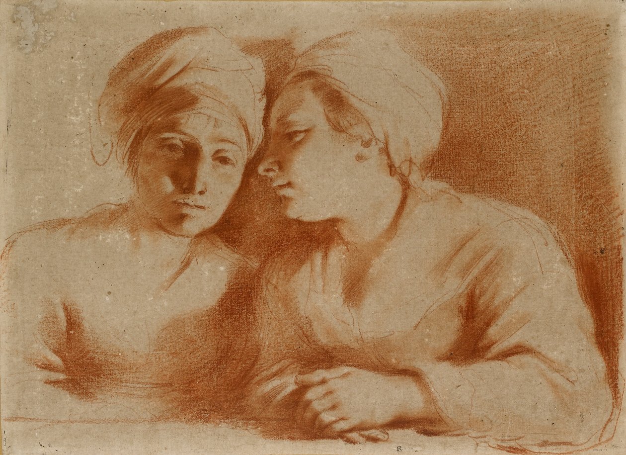 Dvě sedící ženy, polovina 17. století od Guercino