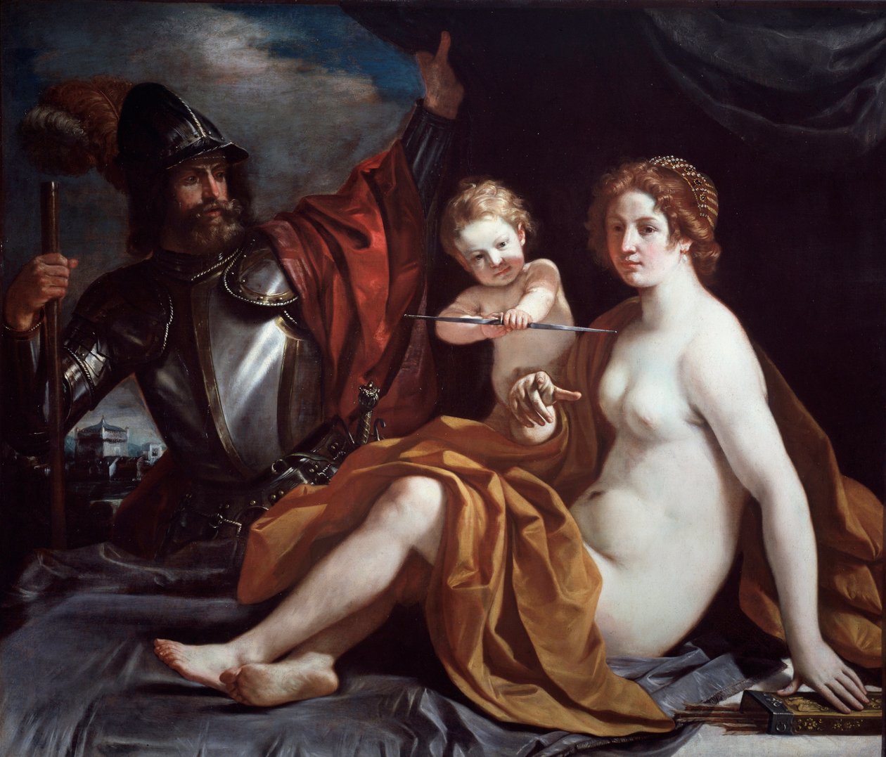 Venuše, Mars a Láska od Guercino
