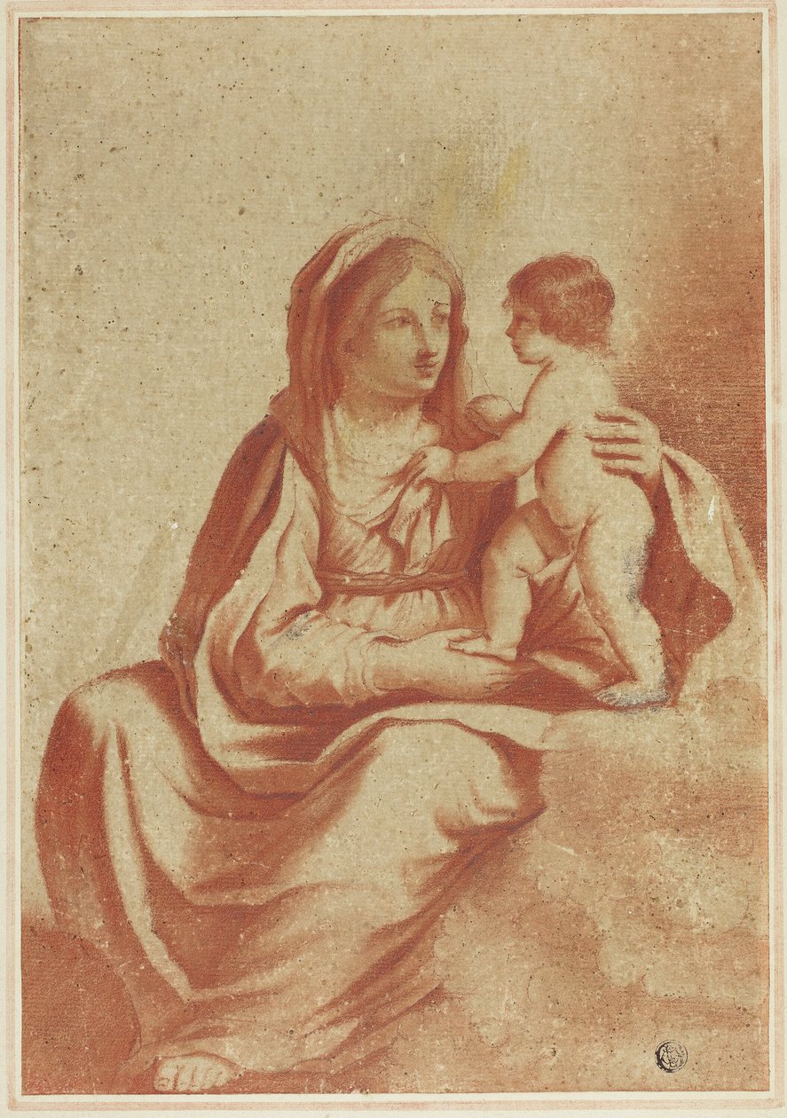 Panna a dítě od Guercino