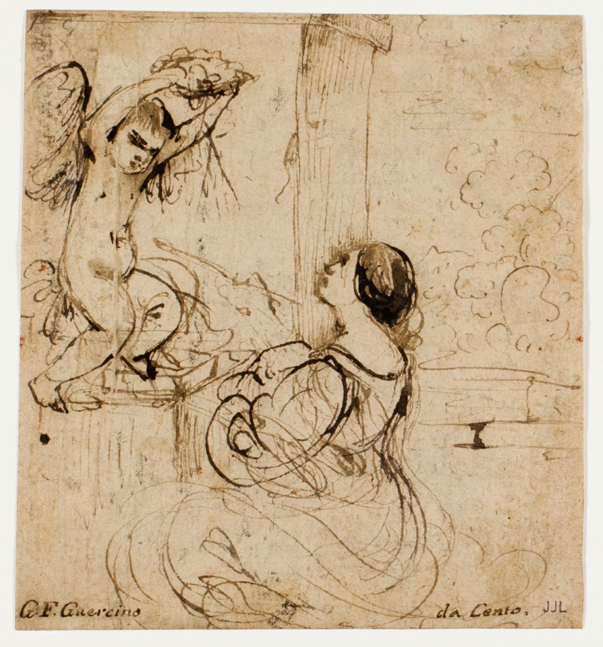 Žena s Putto od Guercino