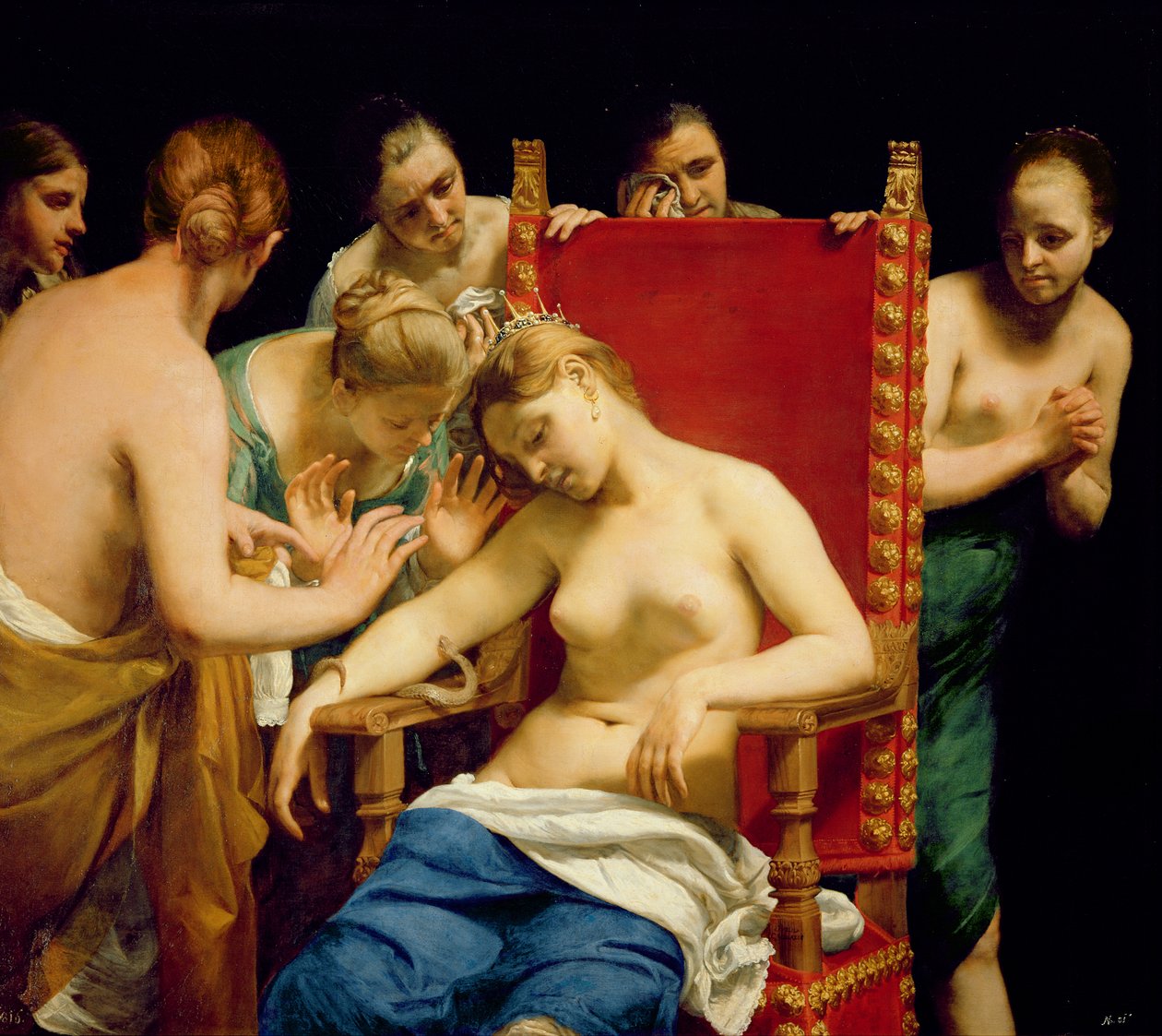 Smrt Kleopatry od Guido Cagnacci