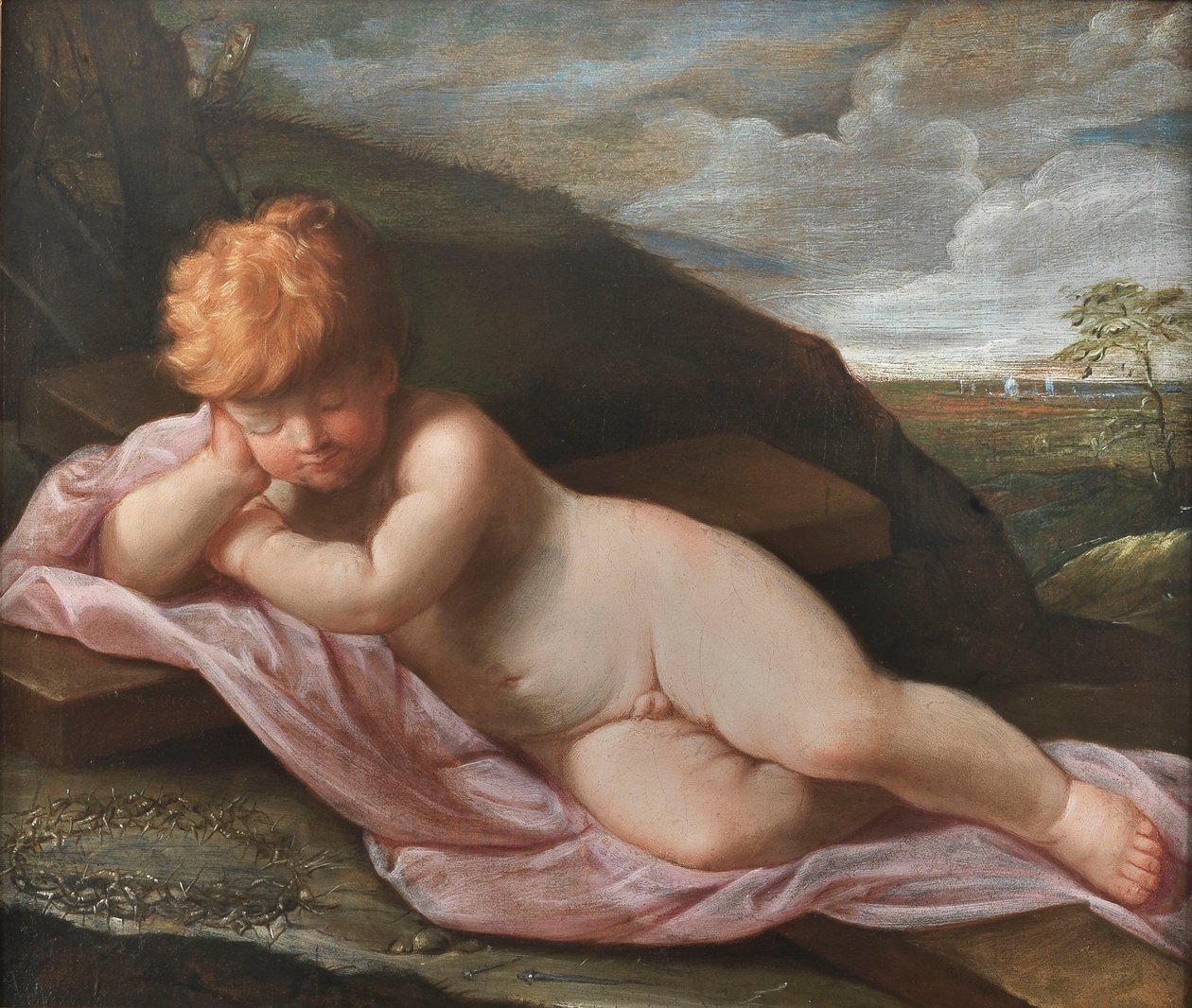 Jezulátko spící na kříži od Guido Reni