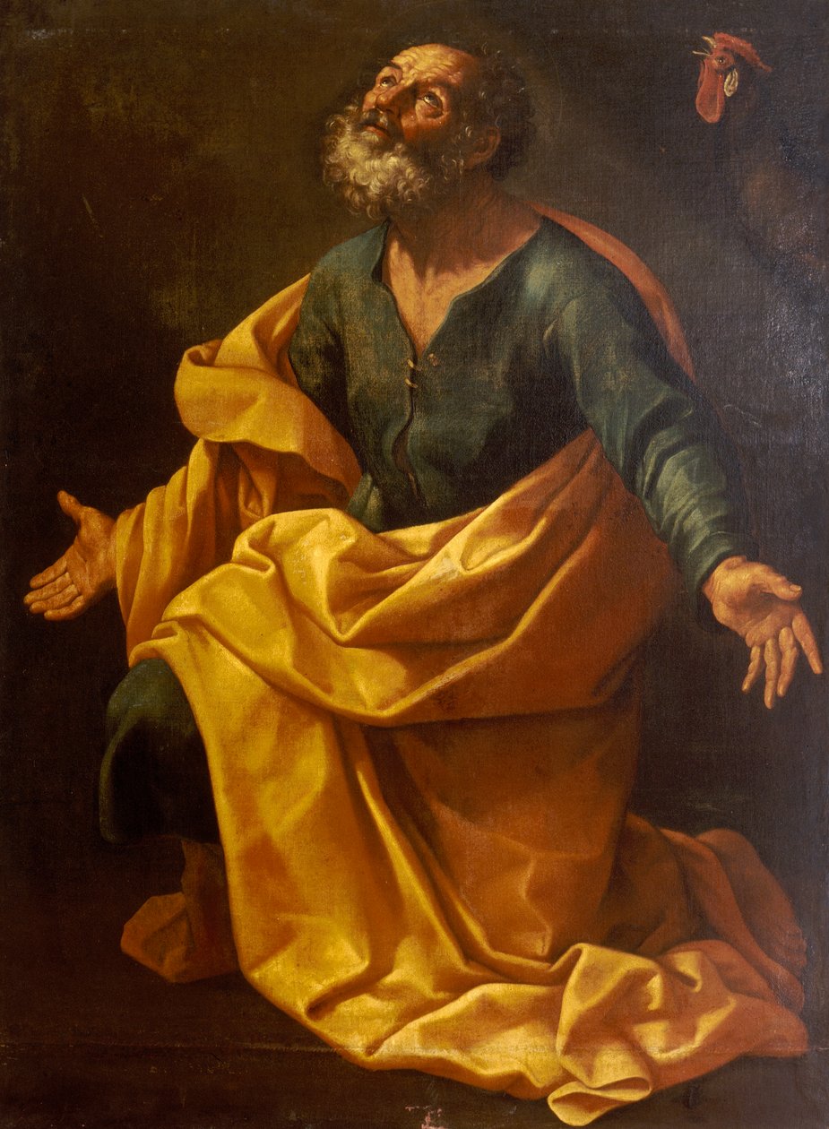 Svatý Petr se modlí od Guido Reni