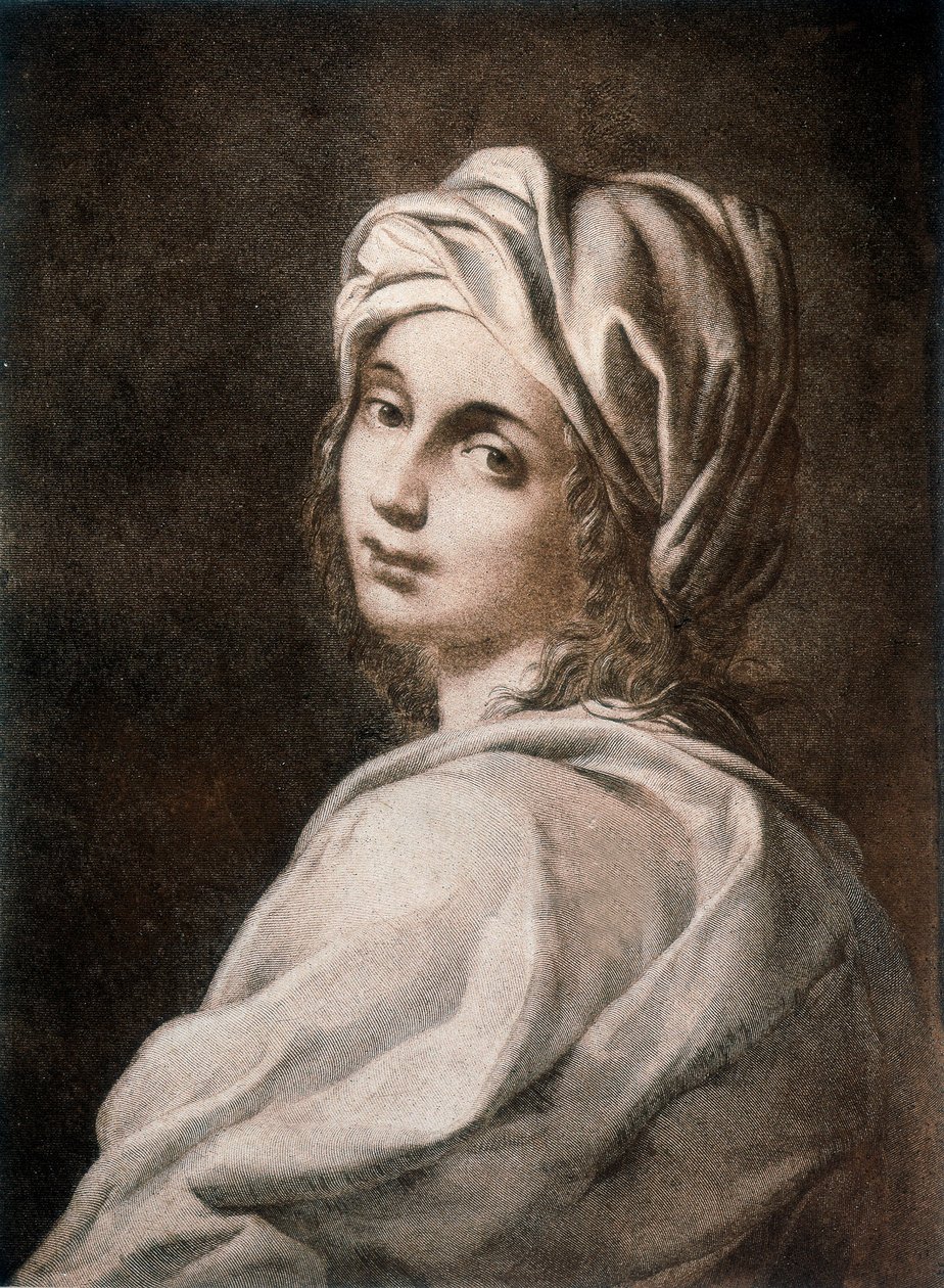 Portrét Beatrice Cenci, postava tragédie „The Cenci“, kterou napsal Percy Bysshe Shelley (1792-1822) od Guido (manner of) Reni
