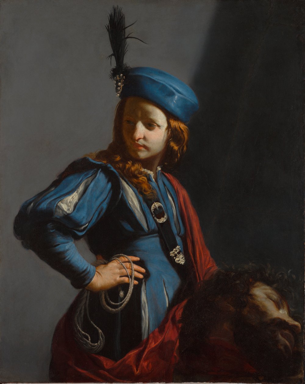 David s hlavou Goliáše, kolem 1645-50 od Guido Cagnacci