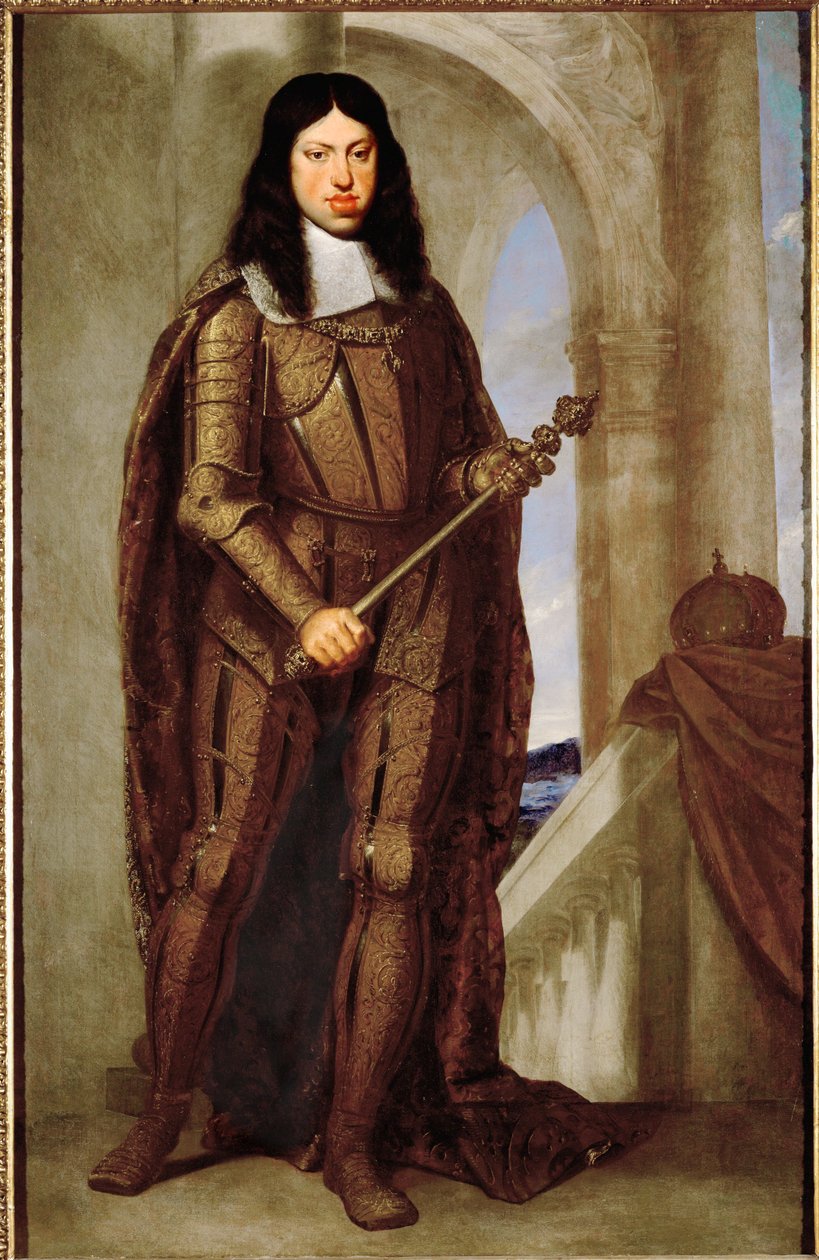 Císař Leopold I. ve zlatém svatebním kyrysu od Guido Cagnacci