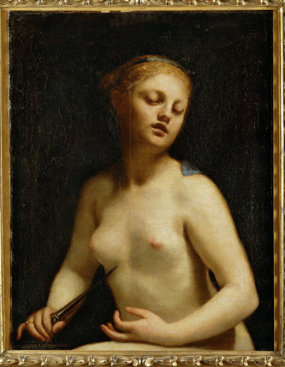 Smrt Lukrécie (malba na plátně) od Guido Cagnacci