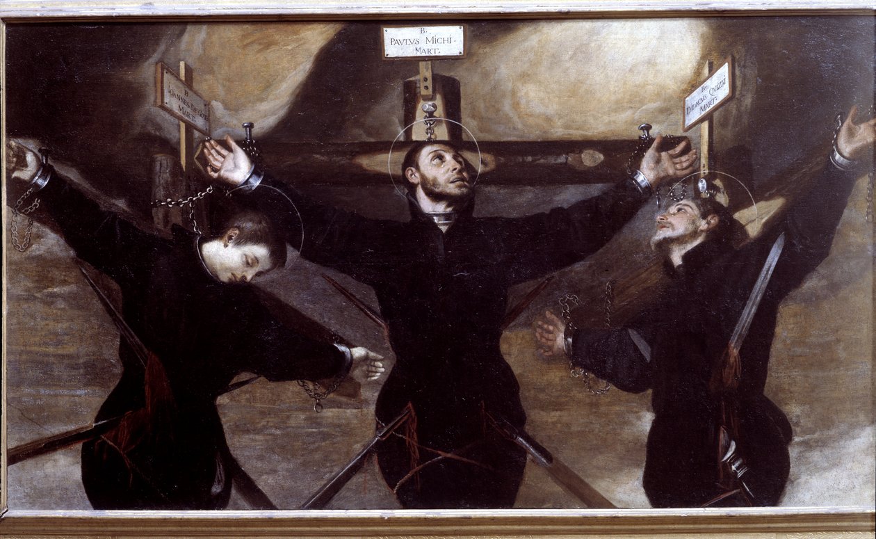Tři jezuitští mučedníci z Japonska od Guido Cagnacci