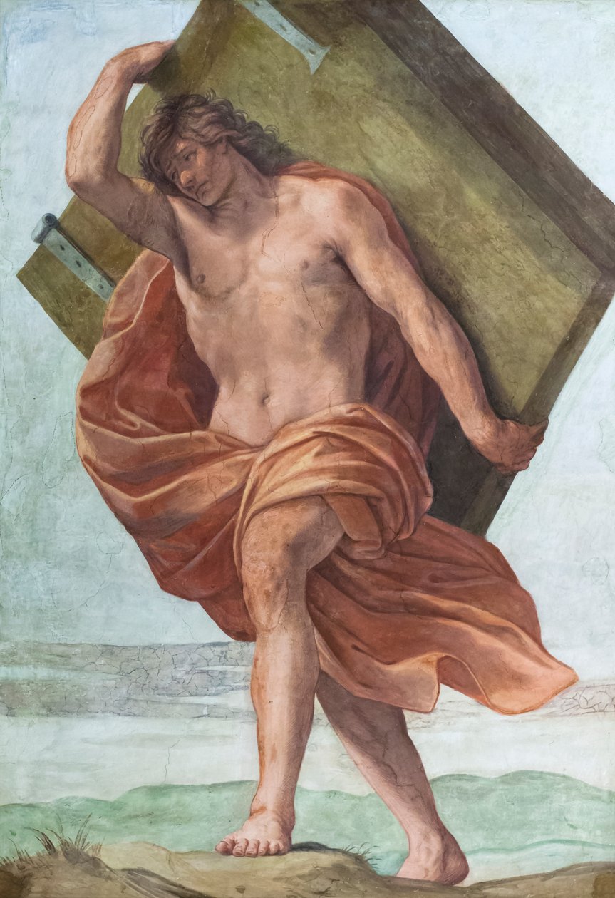 Stropní fresky místnosti svatby Aldobrandini, zobrazující scény z příběhů Samsona (freska) od Guido Reni
