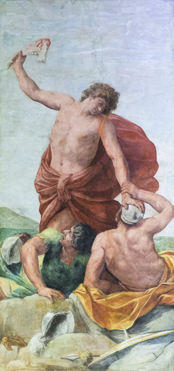 Aldobrandinin häiden huoneen kattofreskot, jotka kuvaavat kohtauksia Samsonin tarinoista (fresko) od Guido Reni