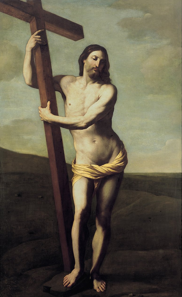 Vzkříšený Kristus v objetí kříže od Guido Reni