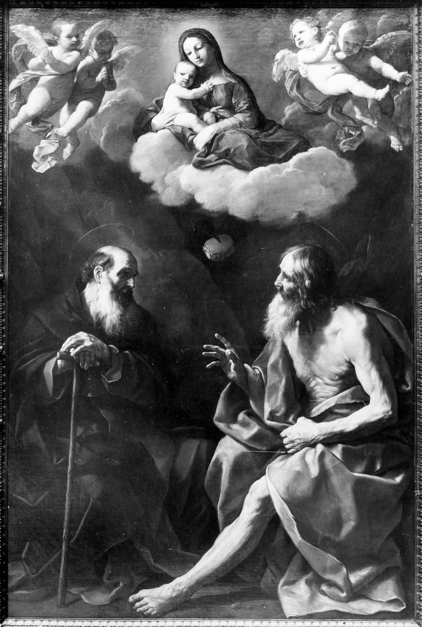 Poustevníci Pavel a Antonín v poušti od Guido Reni
