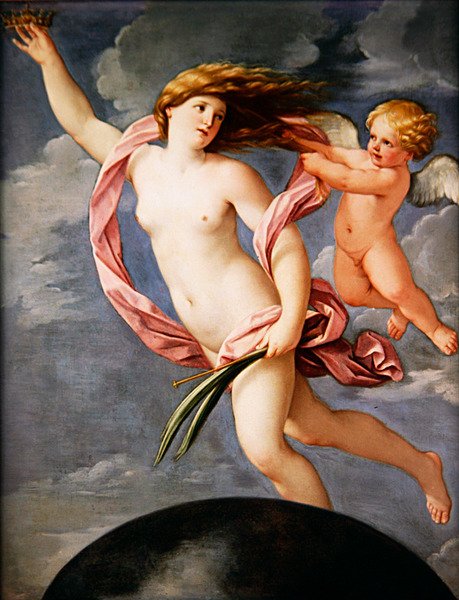 Fortuna s korunou (olej na plátně) od Guido Reni