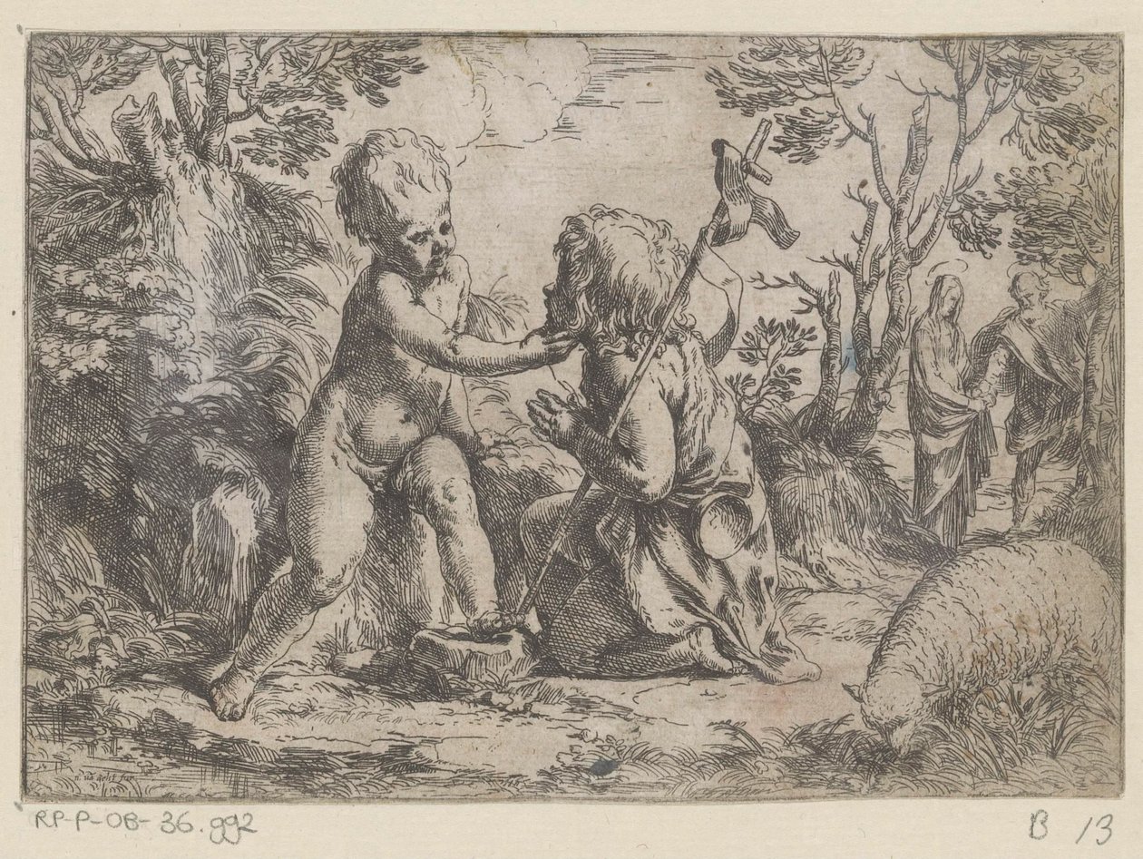 Ježíš Kristus a mladý Jan Křtitel od Guido Reni