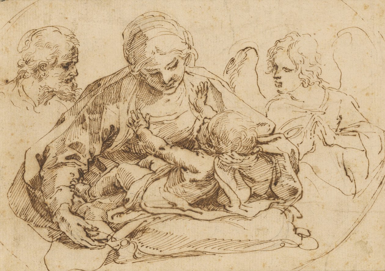 Svatá rodina s andělem od Guido Reni