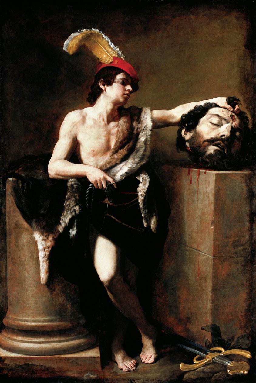 Itálie, David s hlavou Goliáše od Guido Reni