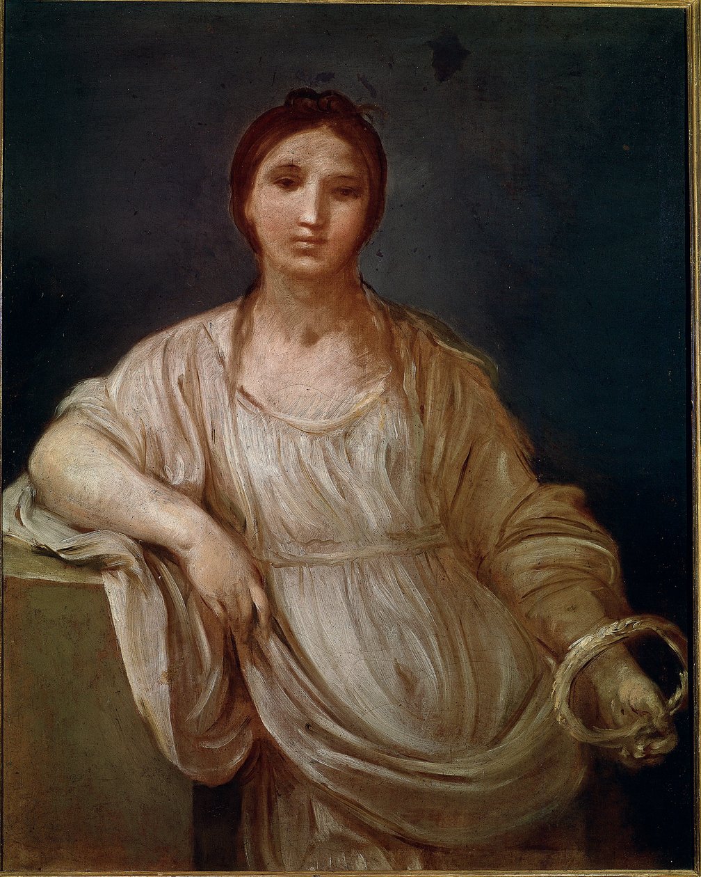 Portrét mladé dívky s korunou (malba od Guido Reni