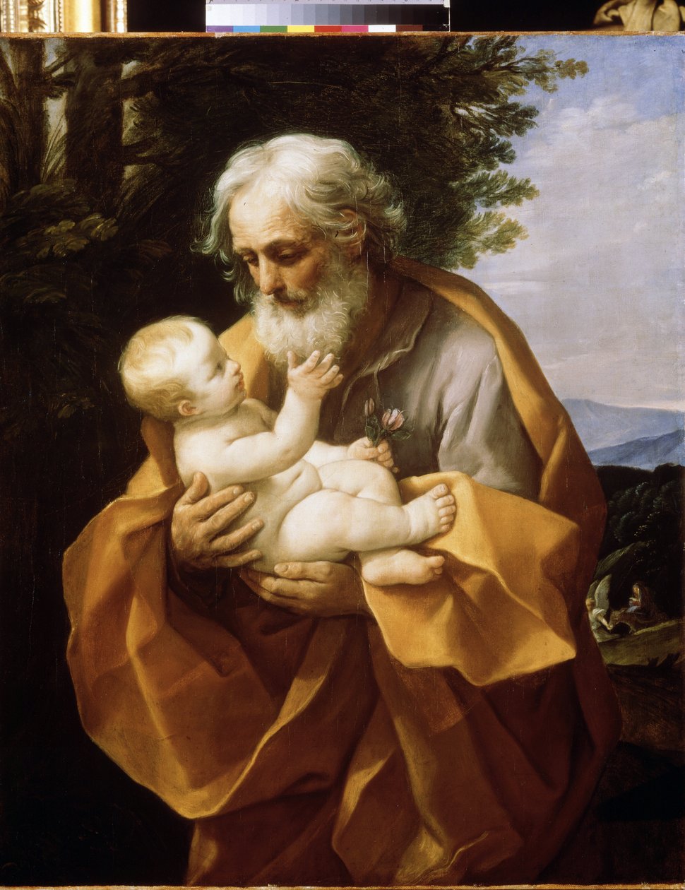 Svatý Josef s Kristem, kolem 1620 (olej na plátně) od Guido Reni