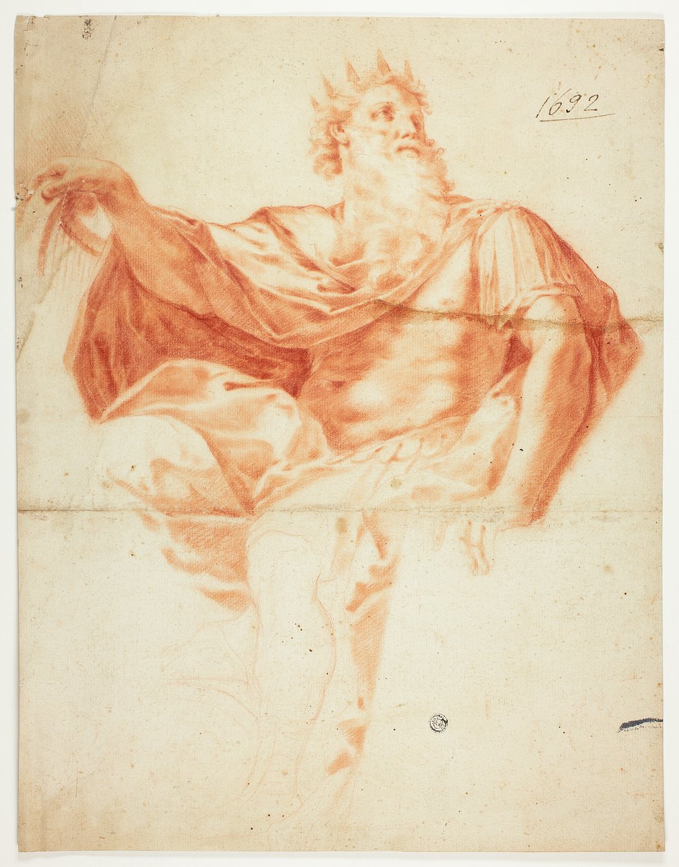 Studie pro krále Davida s harfou a knihou žalmů od Guido Reni