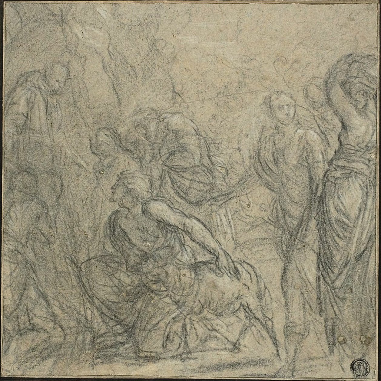 Studie pro svatého Benedikta přijímání darů od rolníků od Guido Reni