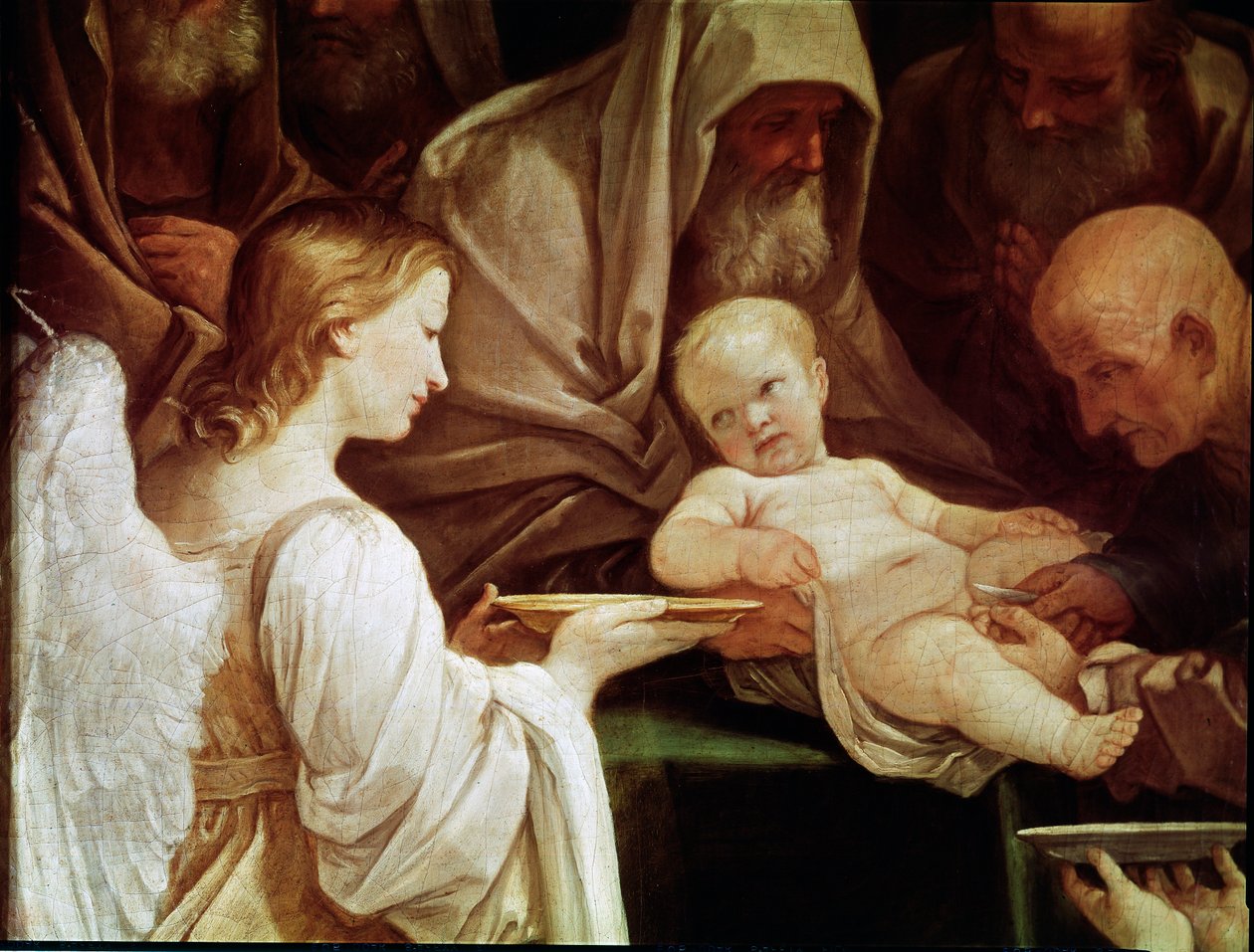 Obřízka, detail (Malba od Guido Reni