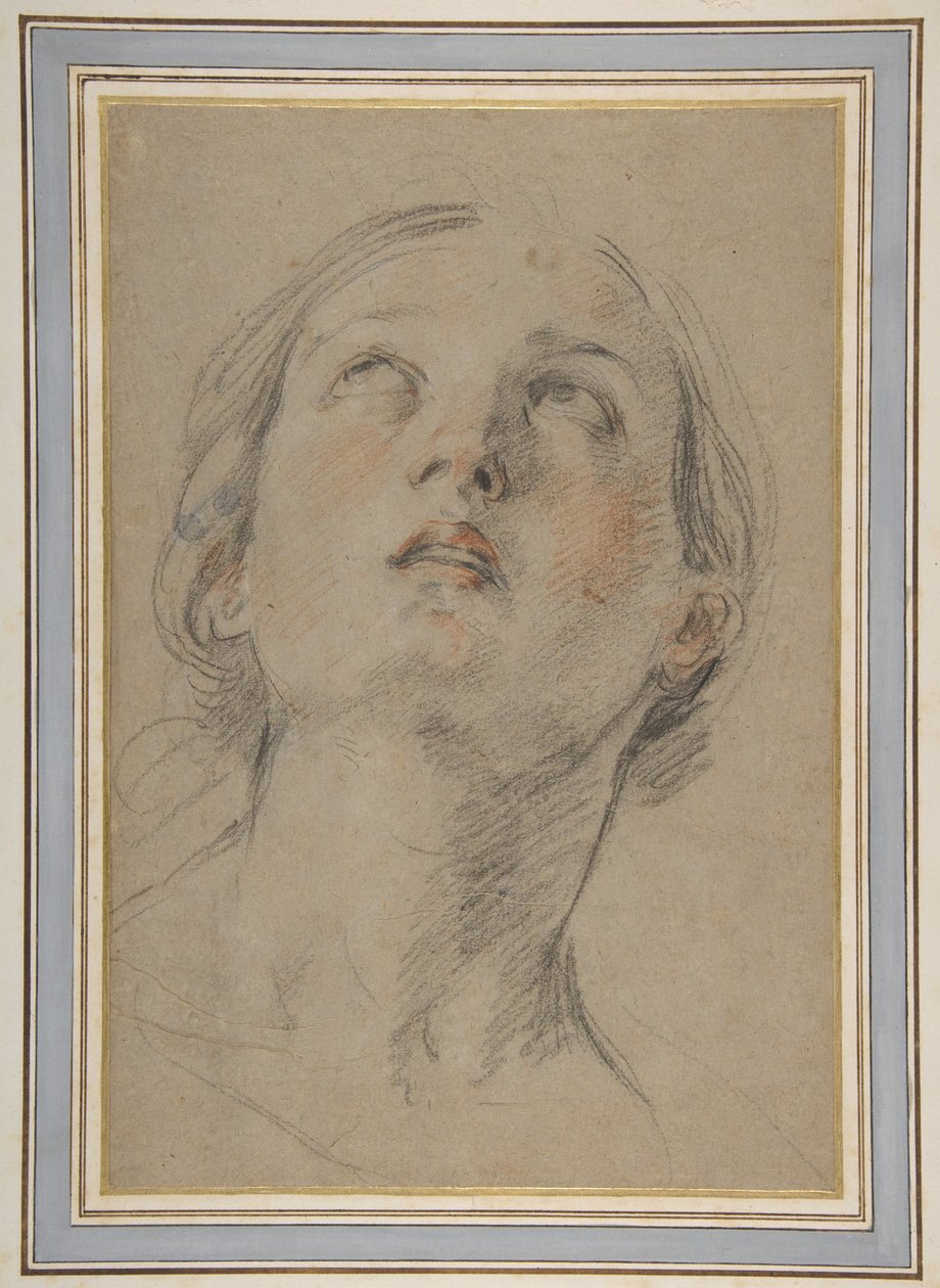 Hlava ženy vzhlížející vzhůru (Judita) od Guido Reni