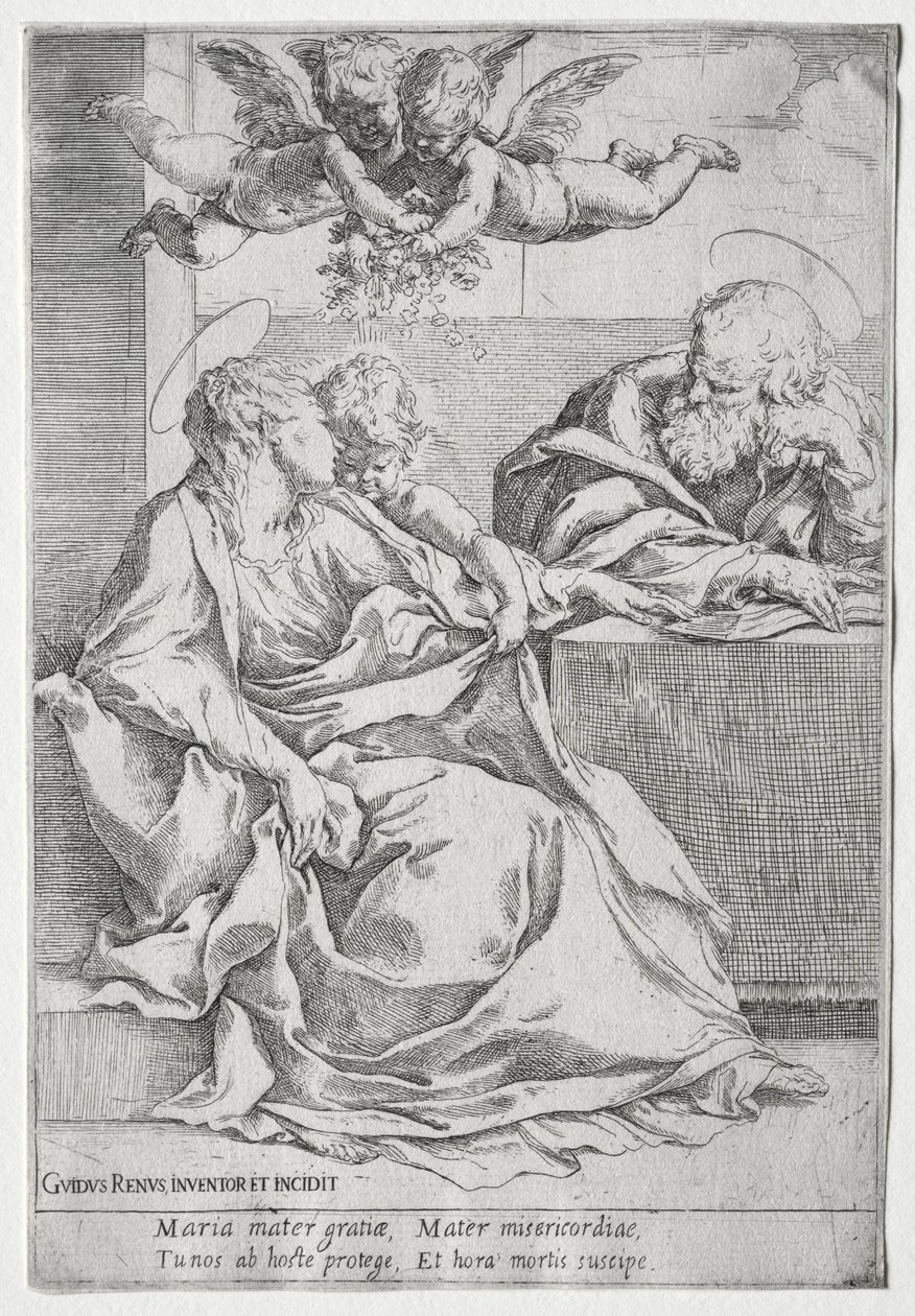 Svatá rodina se dvěma anděly od Guido Reni