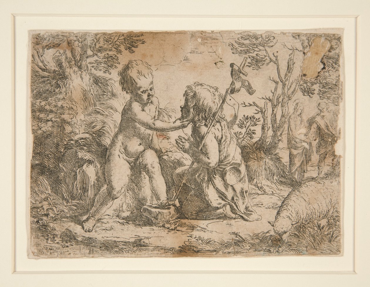 Jezulátko a svatý Jan Křtitel od Guido Reni