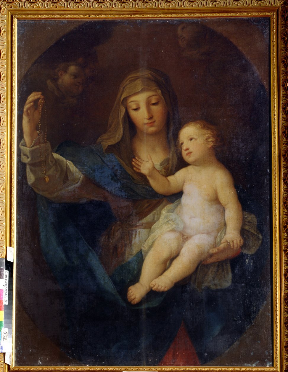Panna a dítě (Panna a dítě). Obraz Guida Reniho (1575-1642). Olej na plátně. Italské umění, barokní styl. Regionální muzeum umění, Simferopol, Ukrajina od Guido Reni