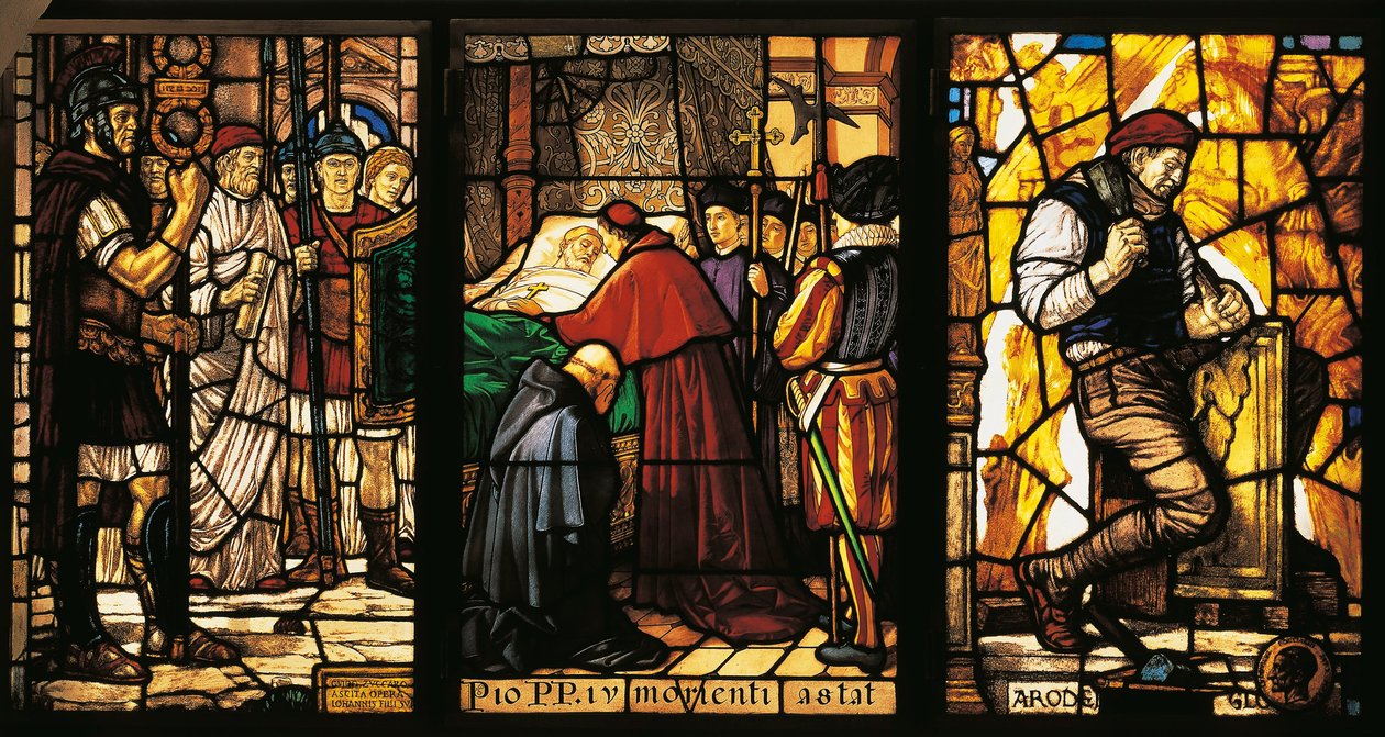 Série vitrážových okenních panelů, Guido Zuccaro (1877-1946) od Guido Zuccaro