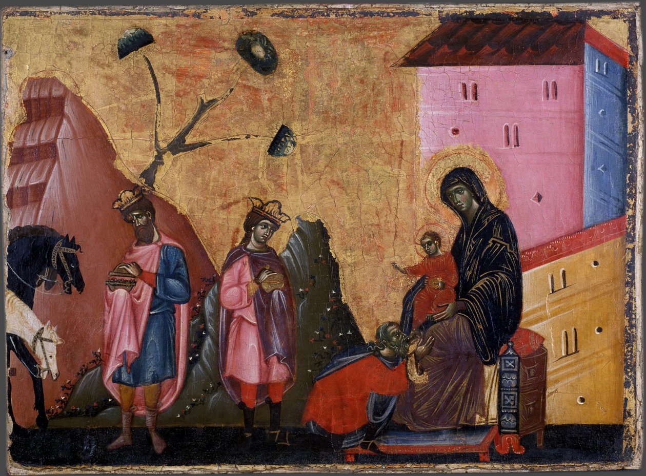 Klanění tří králů, c. 1280 od Guido da Siena