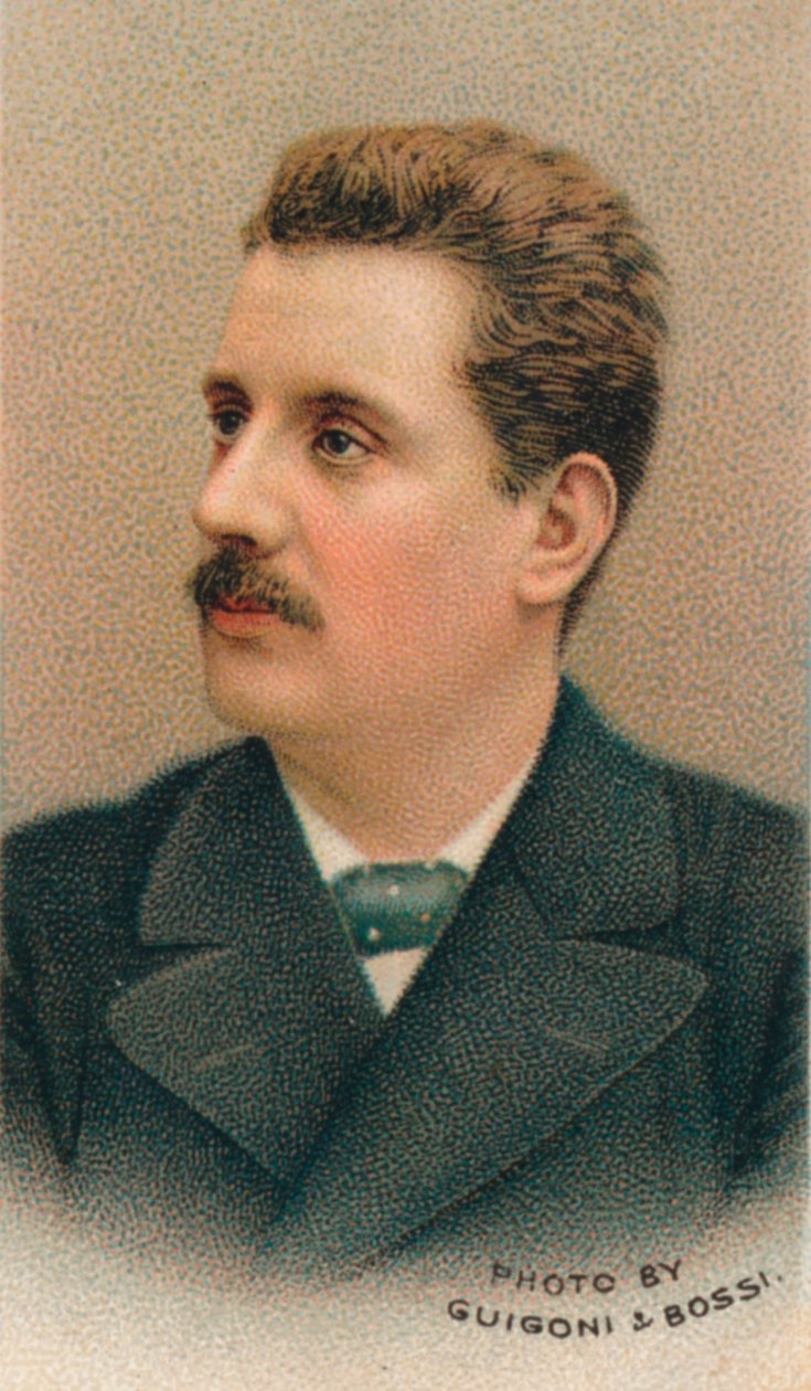 Giacomo Puccini 1858-1924 italský skladatel, 1911 od Guigoni and Bossi.