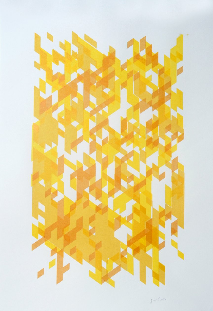 Dekonstrukce N°14, 2014 (tuš na papíře) od Guilherme Pontes